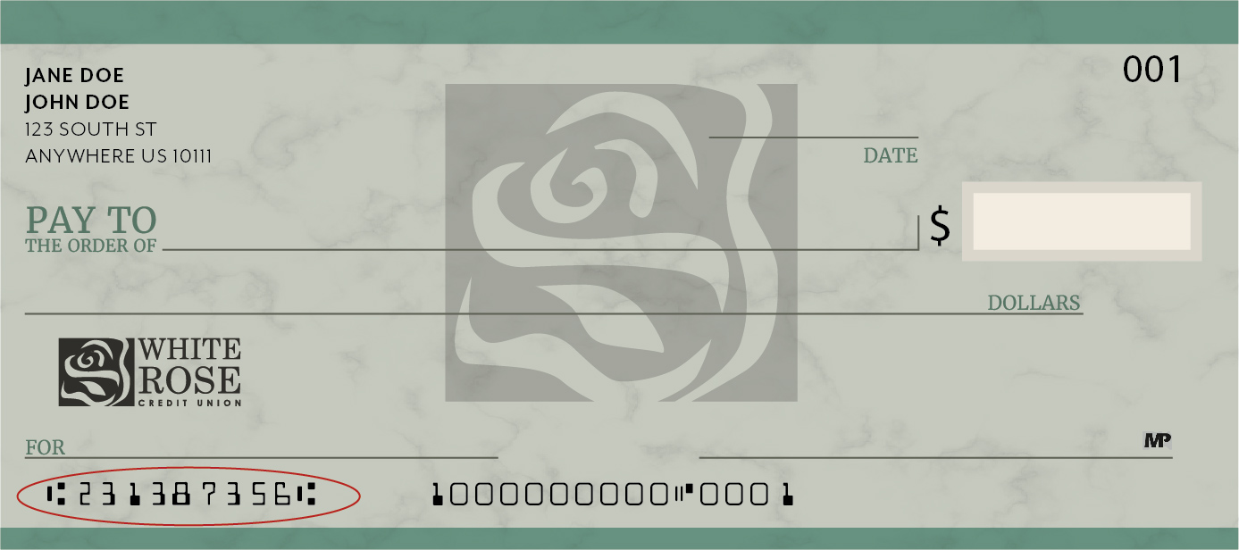 Where is the Routing Number Located on a Check? | White Rose CU
