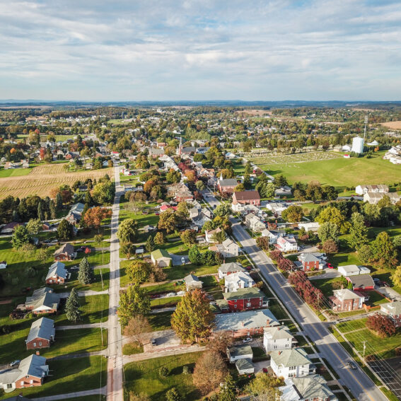 Aerial view of York County.