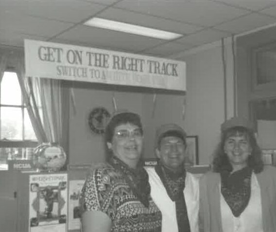 Black and white employee photo.